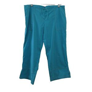 Alpine Design Womens Capri Pants Size Large Blue Pockets Outdoors Hiking Stretch